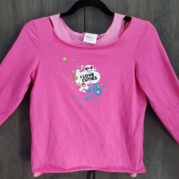 Disney Store Cuties T-Shirt Tank Top 😍 💗 Size XL 3/4 sleeves L👀K - Picture 9 of 10